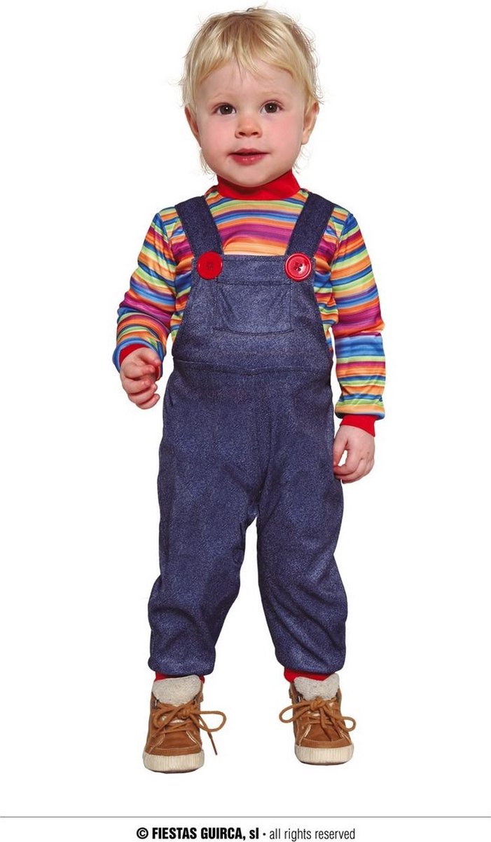 Chucky & Childs Play Kostuum | Ondeugende Chucky | Jongen | 1 - 2 jaar | Halloween | Verkleedkleding